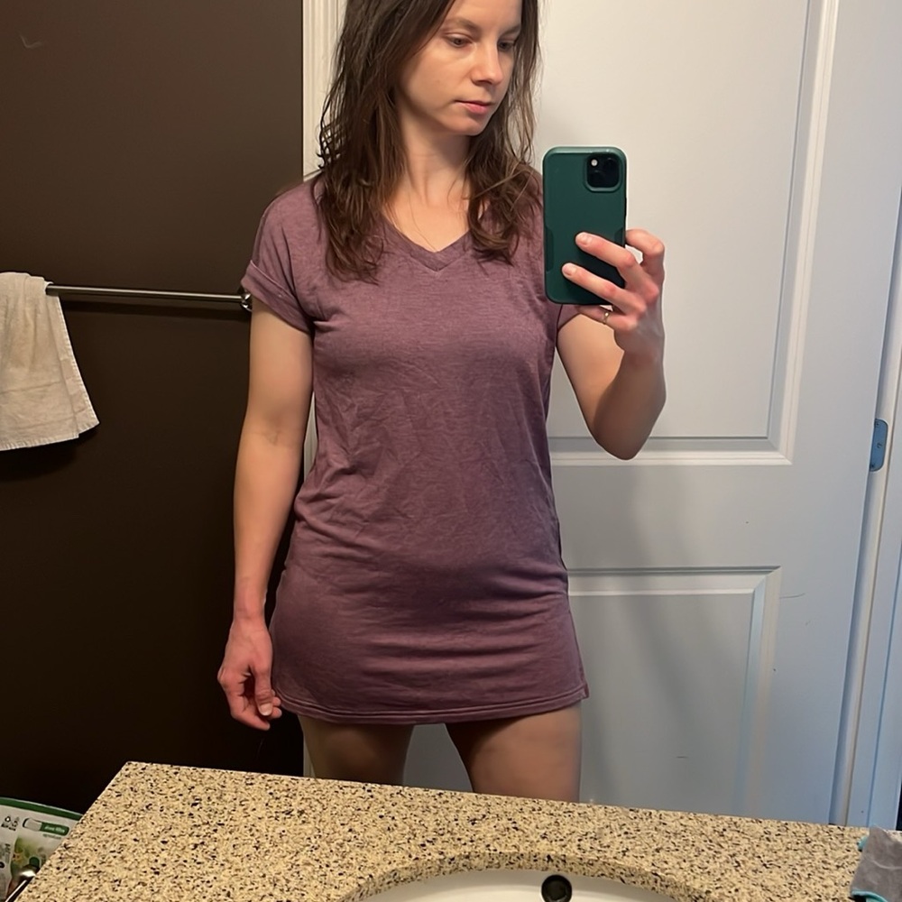 Hyba active wear dusty Purple, mauve tunic, fits like a small